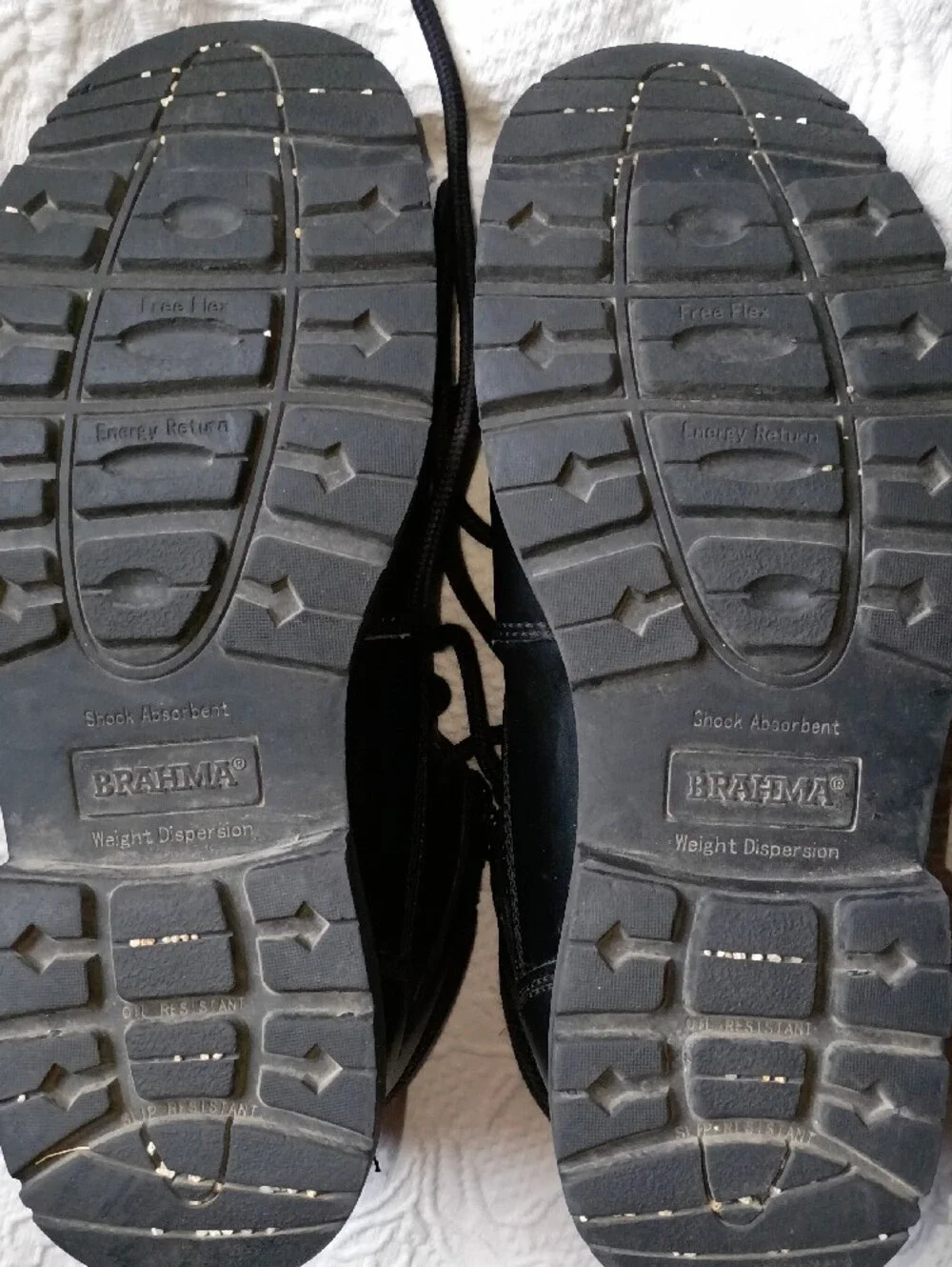 Brahma Black Lace-Up Steel Toe Work Boots Nice Worn Once